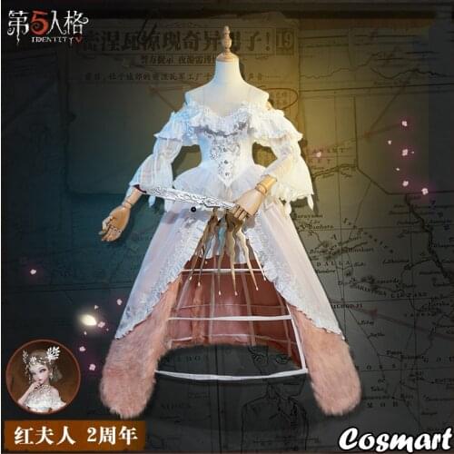 Game Identity V Madame Deficit Mary Bloody Queen 2nd Anniversary Bella Donna Skin Elegant Dress Cosplay Costume Halloween Suit F