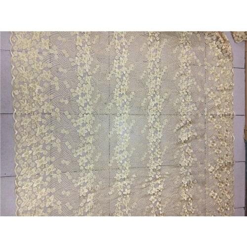 Beautiful embroidewred YG-789 best quality embroidered african tulle mesh lace fabric for fashion show dress