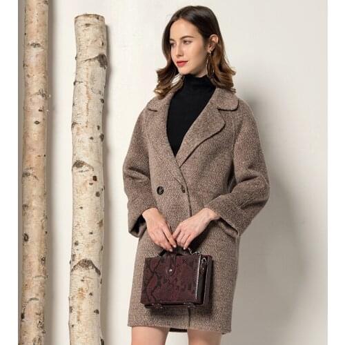 100% Coat Women Double-sided Wool Jacket Autumn Korean Luxury Elegant Woman Coats and Jackets Handmade 2020 F2021 KJ3170