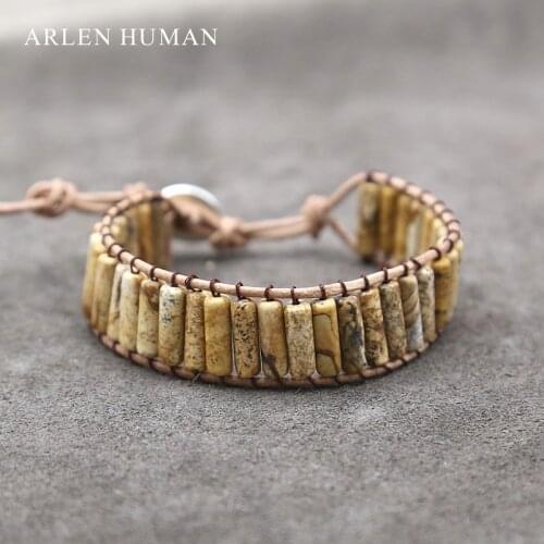 Fashion Cylinder Beads Womens Bracelet Trend Boho Natural Stone Beads Adjustable Bracelets Jewelry