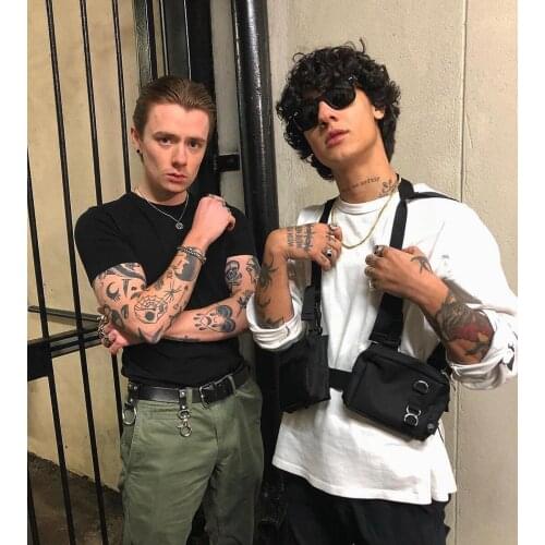 Men Tactical Chest Rig Multi-pockets Waistcoat Chest Bag Kanye West Functional Waist Packs Bag Fashion Hip Hop Streetwear