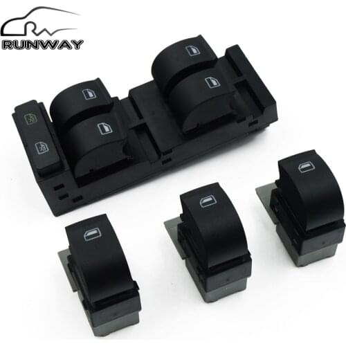 New For Audi A3 A6 C5 RS6 S6 Allroad 1998 - 2004 4PCS Single Master Power Window Switch Panel Button 4B0 959 851 / 4B0 959 855A