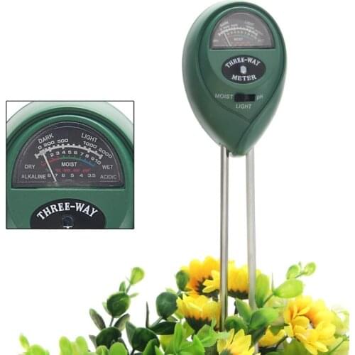 New Hot 3 in1 PH Tester Soil Water Moisture Light Test Meter for Garden Plant Flower Kit Hydroponics Analyzer