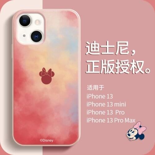 Disney cute Mickey Minnie original phone case for iPhone13XSMAX/13Pro/13min Phone Girl Case Cover