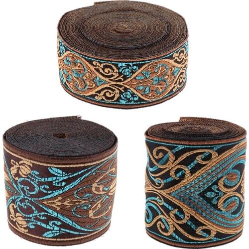 5 Meters Blue Sari Trim Jacquard Trim Ribbon Suitable for Decoration of Bedding Home Furnishings