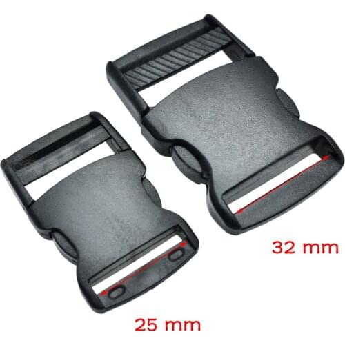 Plastic Side Release Buckles Dual Adjustable Padded Patrol Belt Buckle Molle Tactical Backpack Webbing Size 25mm 32mm