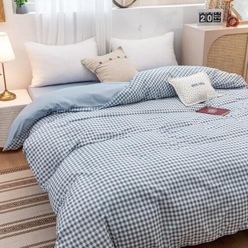 100% cotton Duvet cover solid color Queen King size Quilt Cover Single Double Bed Home Bedding article