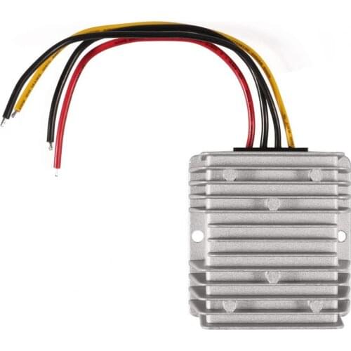 DC Voltage Converter, Waterproof Automatic Buck Boost Converter DC-DC 8V-40V to 12V 6A 72W Step down Up Power Supply Regulator