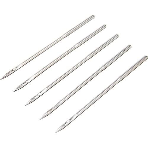 5Pcs Sewing Leather Awl Needles Tool Crochet Bent Hook Needle Set Repair Tool For Repairing Or Other Sewing Works