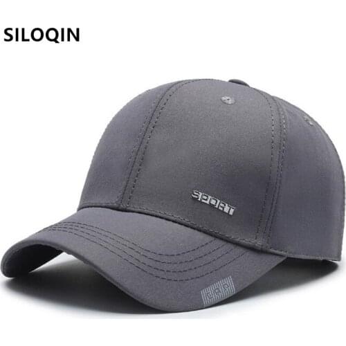 SILOQIN New Spring Mens Cotton Baseball Cap Snapback Cap Adjustable Size Casual Brand Sports Cap Fishing Hat Tourist Tongue Cap