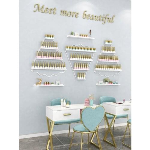 Nordic wall Storage Holders for nail polish manicure shop iron rack nail oil shelf organizer metal storage rack dropshipping