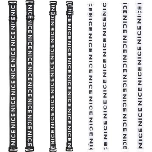 Women Girls Decorative Embroidery Nice Letters Bra Straps Replacement Sports Bralette Underwear Shoulder Belt With Slide Hook