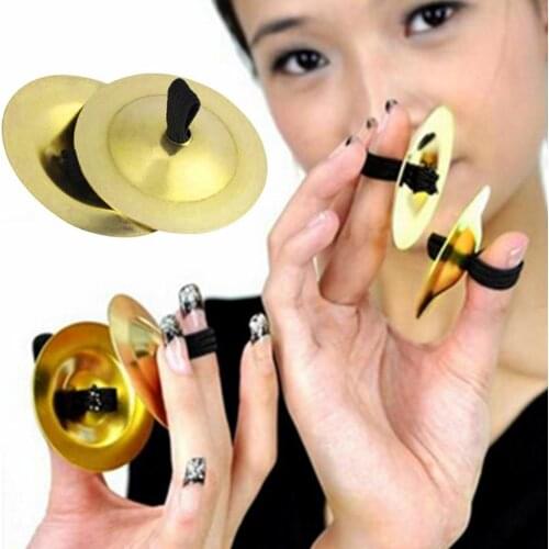Durable Belly Dance Finger Cymbal Brass Musical Instrument Dancing Accessories Belly Dance Finger Dial Pads Cymbals Percussion