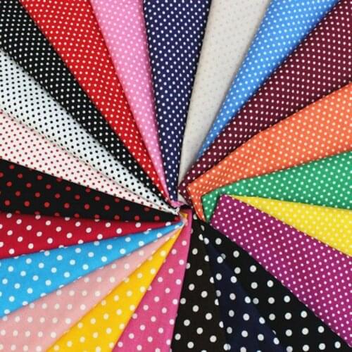 Classic Candy Color Rainbow Color Colorful Polka Dot 100% Cotton Poplin Fabric 50x140cm Floral Fabric patchwork for quilting bed