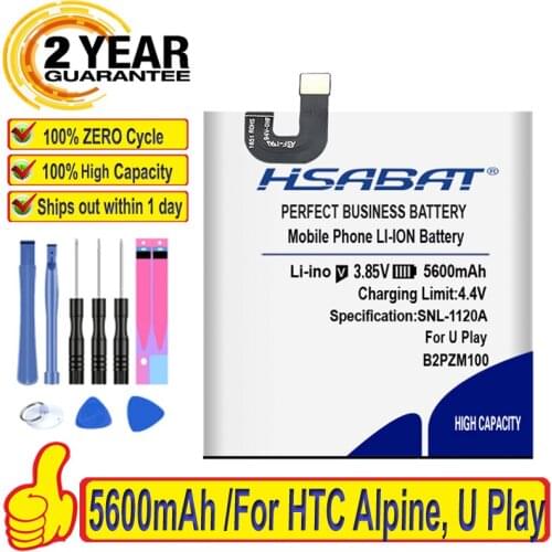 Top Brand 100% New 5300mAh B2PZM100 battery fit for HTC Alpine, U Play, U Play TD-LTE, U Play TD-LTE Dual SIM Batteries