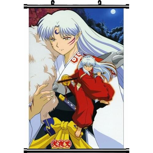 Japanese Anime Inuyasha Sesshoumaru & KAGURA & Kikyo & HakuToshi Home Decor Wall Scroll Poster Decorative Pictures