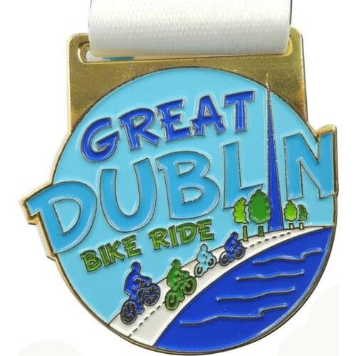 Factory direct bicycle competition medal new plating paint 3D medal