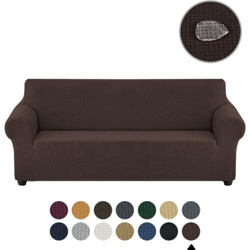 Jacquard Stretch Sofa Covers for Living Room Solid Elastic Sofa Slipcover Sectional Couch Cover Home Protector 1/2/3/4 Seater