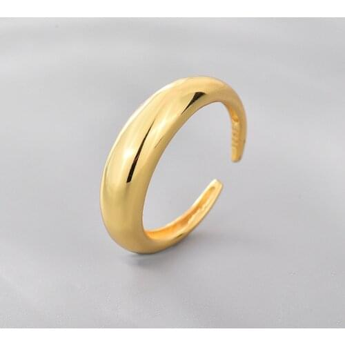 Matte Personality Simplicity Vintage Wave 925 Sterling Silver Open Adjustable Gap Rings For Women Fashion Punk Style Ornaments