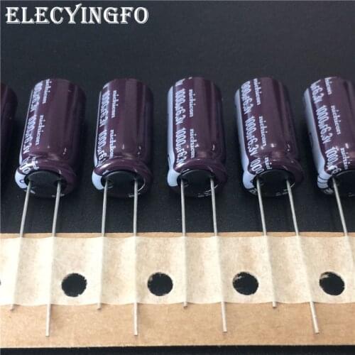 10pcs 1000uF 6.3V NICHICON PM Series 10x20mm 6.3V1000uF Super Low Impedance Long Life Aluminum Electrolytic capacitor