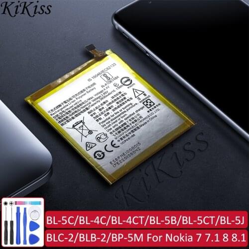Battery BL 5C/4C/4CT/5B/5CT/5J BLC-2 BLB-2 BP-5M HE322 HE340 HE346 HE347 HE328 HE333 HE362 HE354 HE330 For Nokia 7 7.1 8 8.1 9