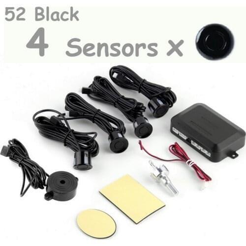 Car Parking Sensor Reverse Back Up BIBI Sound Alarm 4 Sensors Indicator Probe Radar Detector System Kit Monitor Auto 8 Colors