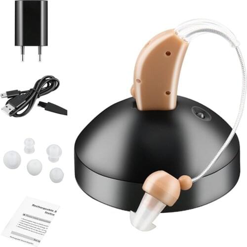 Rechargeable Mini Digital Hearing Aid Sound Amplifiers Wireless Ear Aids for Elderly Moderate to Severe Loss Drop Shipping