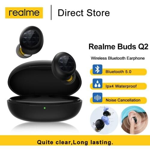 Realme Buds Q2 Tws Wireless Bluetooth Earphones Noise Cancellation Earbuds Ipx4 Water Resistant Headsets