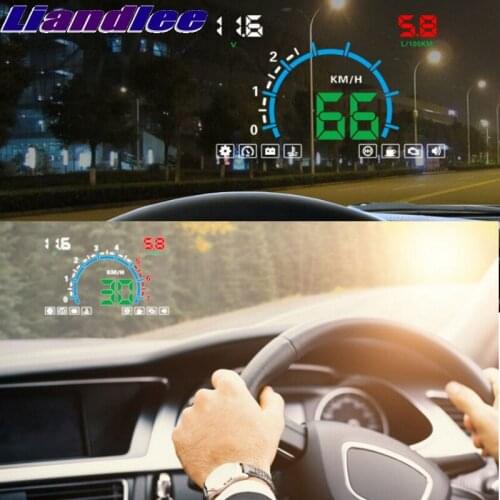 Liandlee HUD For Nissan Gazelle Silvia 200SX Sunny Sentra Hikari Digital Speedometer OBD2 Head Up Display Big Monitor Racing HUD