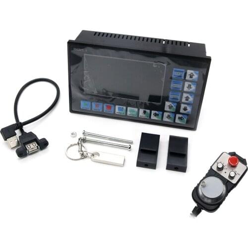 CNC 3-Axis Motion Controller Motor Driver 500KHz DDCSV2.1 + 4-Axis MPG Pendant Handwheel & Emergency Stop