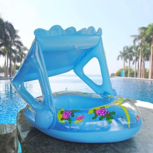 Baby Swim Ring Inflatable Toddler Float Kid Swimming Pool Water Fun Seat With Canopy Gift For Kids' Floats Bath Toys 2021 New