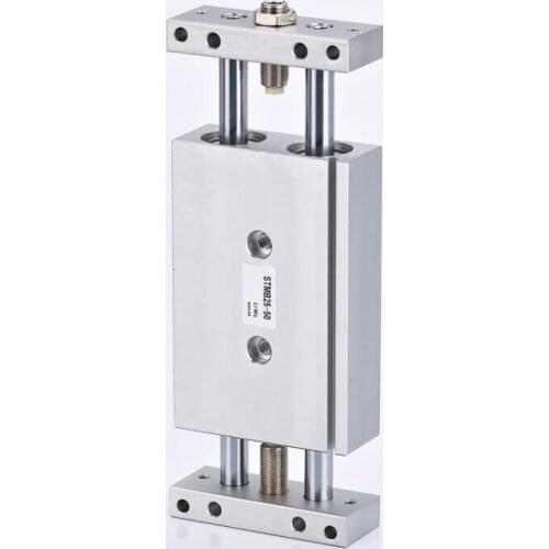 Bore 10/16/20/25mm Stroke 25/50/75/100/125/150/175/200 STMB Series Double Acting Pneumatic Cylinders Slide Bearing Cylinder