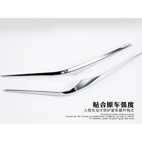 For Acura CDX 2PCS Brand New High Quality ABS Chrome Rear Headlight Fog Lamp Eyelid Eyebrow Car Styling Accessories