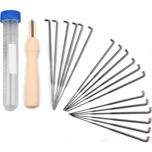 20pcs/set Sewing Needles 3 Sizes Felting Artesanato Wool Felt Pocked Needles Set DIY Craft Felt Tools with Wood Handle