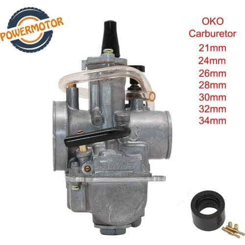 OKO Carburador 21 24 26 28 30 32 34 For Keihin Aluminum Alloy Carburetor With Power Jet For Racing Moto 90cc-250cc