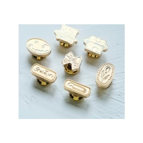 Cute irregular Wax Seal Stamp Embossed Lacquer Copper Head Wedding Greeting Card Stamp Decoration Gift