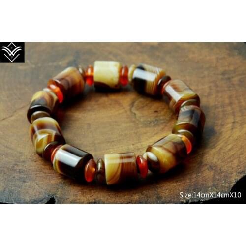 Fashion Natural Silk Cystal Tibet Buddha Style Bucket Beaded Bracelet Hot Sale