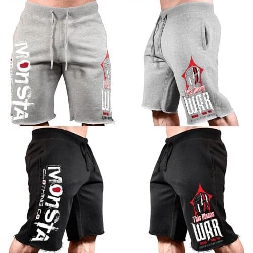 2019 summer casual shorts men brand clothing letter printed shorts male top quality fashion shorts black size M-3XL