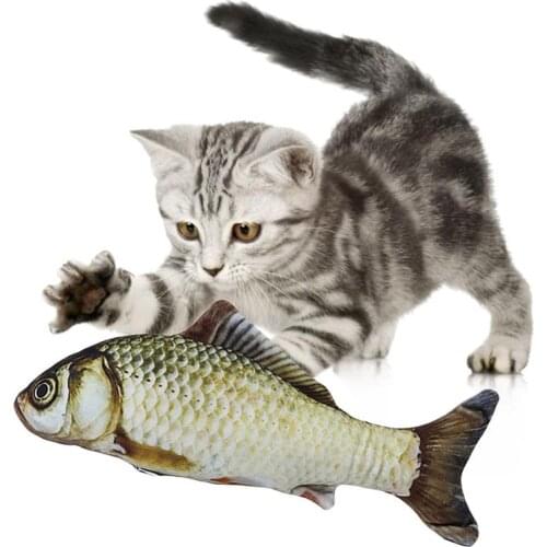 1Pc Soft Plush Cat Chew Toy Creative 3D Simulation Fish Shape Cat Bite Resistance Toys With Catnip Interactive Cats Toy Supplies