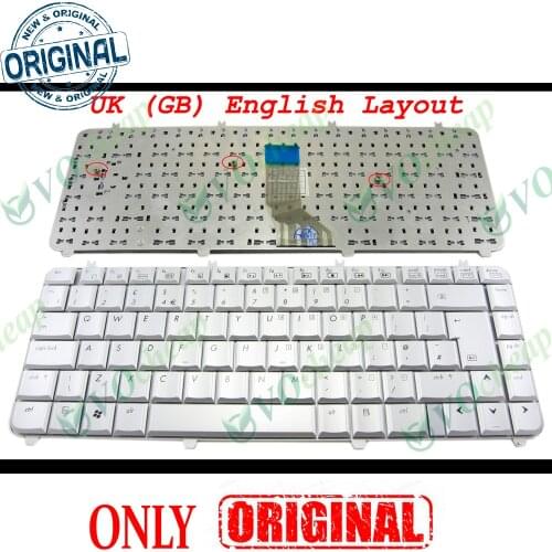 New Laptop keyboard for HP Pavilion dv5 dv5-1000 Series Silver UK (GB) English version - 9J.N8682.J0U