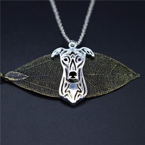 Elfin Wholesale Trendy Greyhound Necklaces Gold Color Silver Color Greyhound Dog Jewellery Pendant Necklaces Women Men