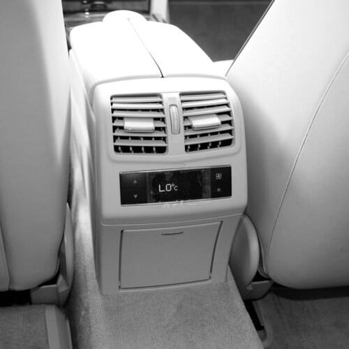 Original Rear Center Console Fresh Air Vent Grille Grill Cover with Hole for Mercedes Benz E-Class W212 2009-2014Black Ivory Gre