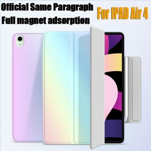 Full Screen Magnetic Tablet Case for IPad Pro 2020 12 9 11 Air4 10.9 Case UV Painted Multi-Fold Protective Cover Anti-fall Stand