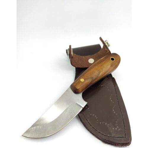 Handmade small hunting camping knife tactical survival knives outdoor stainless steel fixed knife self-defense 2021