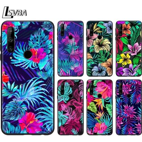 Colorful Flower Leaves for Huawei Honor 9A 9C 9S 9X 10 9 Lite 30 20 Pro 10i 8X 8 8A 7A 7C Pro Lite Silicone Phone Case