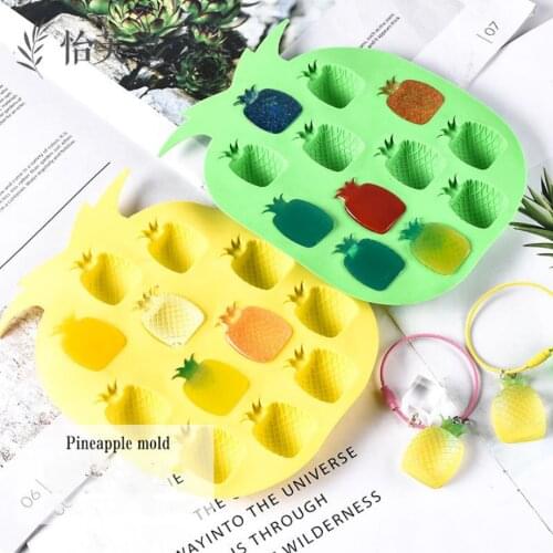 Creative Pineapple Ice Cube Trays Removable Lids Silica Gel Ice Cube Silicone Mold Cream Biscuit Cake Tools DIY Kitchen Gadgets