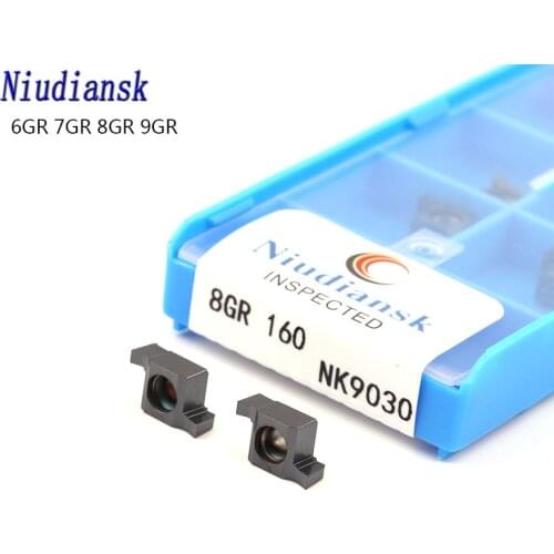 10pcs 6GR 7GR 8GR 9GR 100 150 200 250 300 NK9030 100% original Shallow groove inserts CNC Carbide insert Lathe tools Turning ins