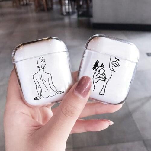 Funny Clear Headphone Case For Apple Airpods 1/2 Shockproof Soft Silicone Protection Wireless Earphone Box Cover Accessories