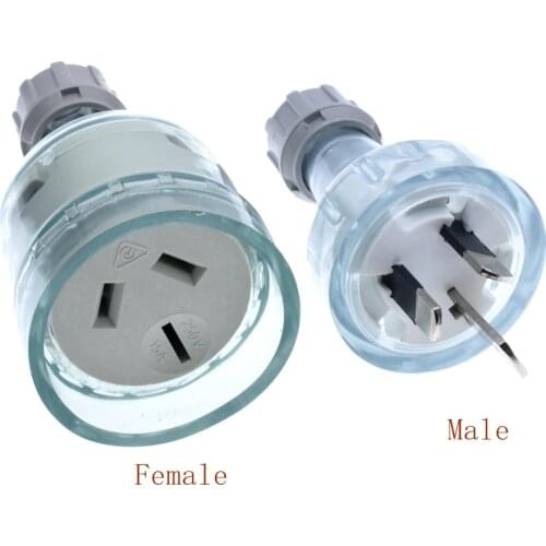 1 pcs SAA Rewirable Plug Socket Australian Female Socket 3 Prong Electrical Socket Grounded Rewire Socket DIY Assembled