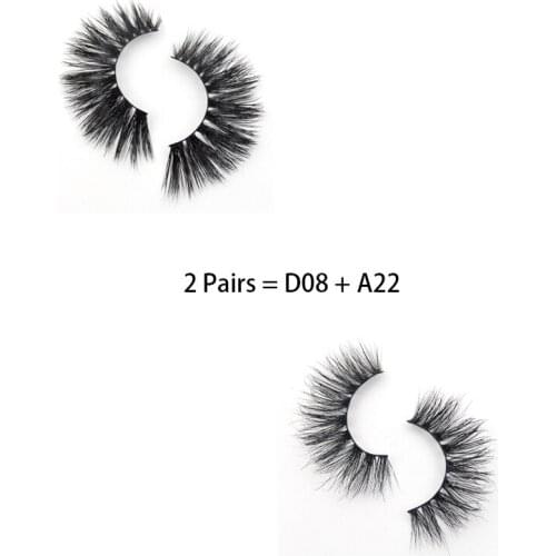 2 Pairs False Eyelash Handmade Cotton Stalk Mink False Eyelashes Cross Messy Dense Fake Eye Lashes Make Up Maquiagem Eyelashes
